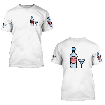 Discover Martini Glass Green Olive Bartender Vodka Gin Cocktail Drink 3D T Shirts
