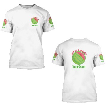 Discover Tractor Fun driving One in a Melon Tractor Operator Watermelon Retirement 3D T Shirts