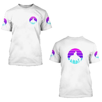 Discover Horse Pet Synthwave Cowboy Horse 3D T Shirts