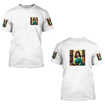 Discover Book Fun Support Your Local Library Book Reader Retro Librarian 3D T Shirts