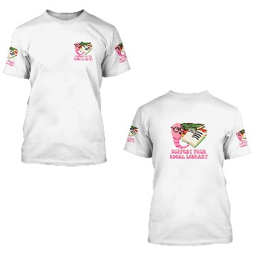 Discover Book Fun Support Your Local Library Librarian Bookworm 2 Baseball Tees 3D T Shirts