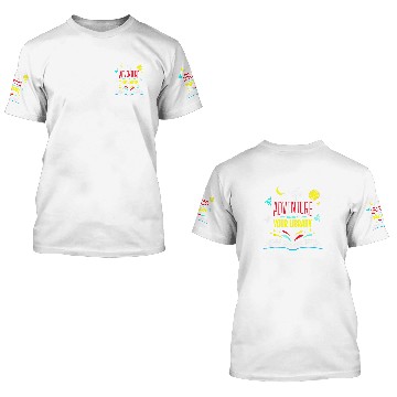 Discover Book Fun Summer Reading 04 Adventure Begins At Your Library Baseball Tees 3D T Shirts