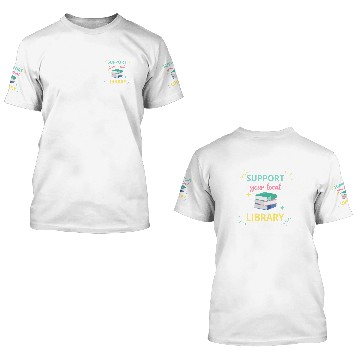 Discover Book Fun Support Your Local Library Book Reader Bookworm Librarian 0 Baseball Tees 3D T Shirts