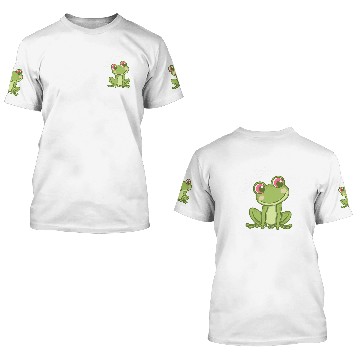 Discover Frog Pet Ribbit Cute Kawaii Frog Toad Catcher Frog Lover 3D T Shirts