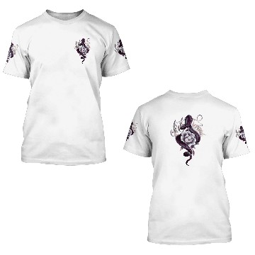 Discover Snake Pet Peony Tattoo Style Baseball Tees 3D T Shirts