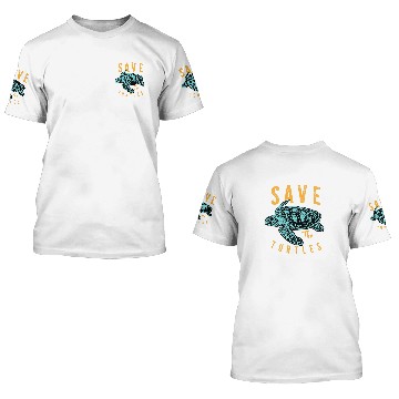 Discover Turtle Pet Save The Turtles Retro Style Sea Life Lovers 3D T Shirts