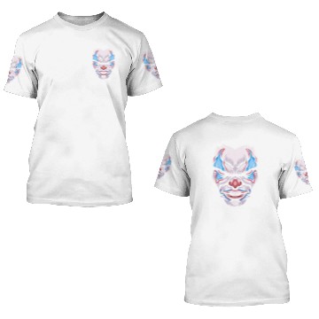 Discover Halloween Clown Face Spooky Season Evil Clown Party Baseball Tees 3D T Shirts