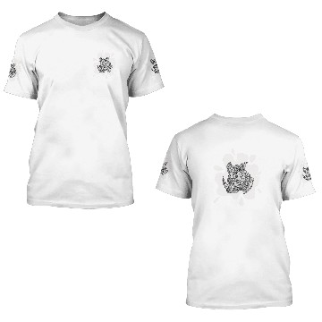 Discover Rhino Pet Patterned exotic rhino artwork black and white Mehndi 3D T Shirts