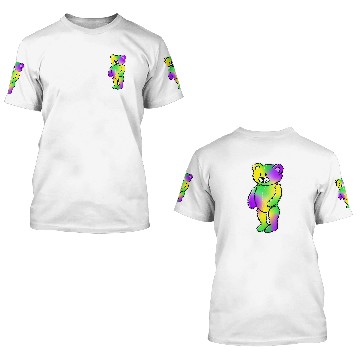 Discover Bear Pet Mardi Gras Tie Dye Teddy Bear Cute Kawaii New Orleans 3D T Shirts