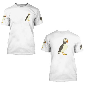 Discover Book Fun Puffin Comic Book Effect Iceland Cute Bird Icelandic Puffins 3D T Shirts