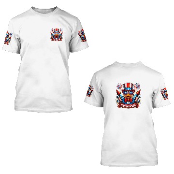 Discover Duck Pet 4th of July Fireworks Firequacker Patriotic Duck 3D T Shirts