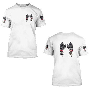 Discover Firefighter Flag Distressed Angel Wings 3D T Shirts