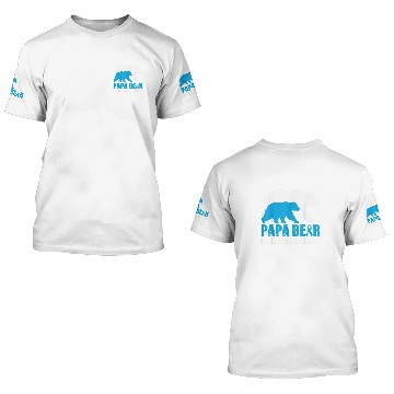 Discover Bear Pet Trisomy 18 Awareness Papa Bear Light Blue Support Father Zip 3D T Shirts