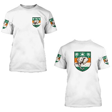 Discover Elephant Pet Ivory Coast Ivorian Elephant Flag Wear 3D T Shirts