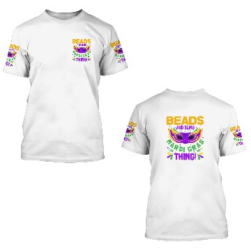 Discover Beads And Bling Mardi Gras Thing 3D T Shirts