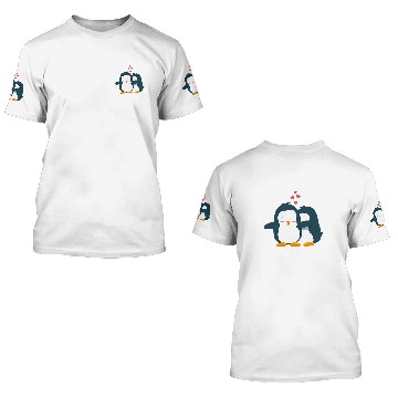 Discover Penguin Pet COUPLES GIFT Wedding Anniversary Engagement Party 3D T Shirts