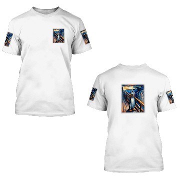 Discover Penguin Pet Cool Expressionist Art Penguin Lover Scream Penguin Baseball Tees 3D T Shirts