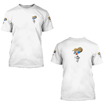 Discover I Need Space Astronaut Planet Balloons Saturn Jupiter Earth 3D T Shirts