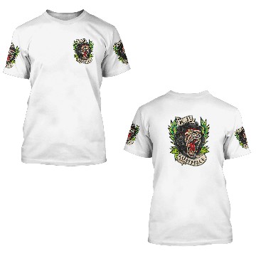 Discover 964 Silverback Gorilla Traditional Tattoo style gym Baseball Tees 3D T Shirts