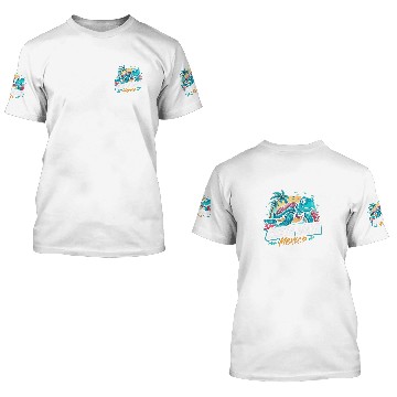 Discover Turtle Pet Costa Maya Mexico Turtle Vacation Souvenir Beach 4 Baseball Tees 3D T Shirts
