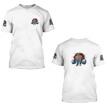 Discover Fitness Walrus doing Deadlift Workout Training Gym 3D T Shirts