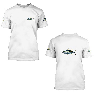 Discover Fishing Lover Fish Graphic Design Yellowfin Tuna 3D T Shirts