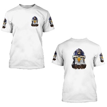 Discover Firefighter Job Bald Eagle in Firefighter Helmet Baseball Tees 3D T Shirts