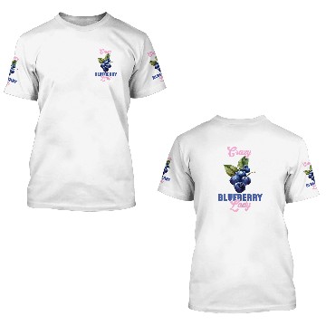 Discover crazys Blueberry Lady Blueberries Fruit Berry Garden 3D T Shirts