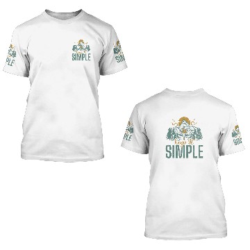 Discover Camping Keep It Simple Sunset Forest Woods Mountain Campers Baseball Tees 3D T Shirts