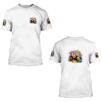 Discover Colorful Splash Art Box Turtle Lover Zip 3D T Shirts