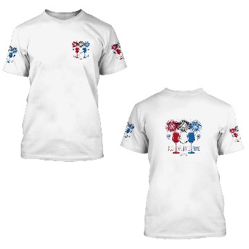 Discover Wines Fun Patriotic Red White and Blue Wines Glasses 3D T Shirts