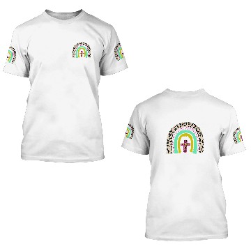 Discover He Is Risen Leopard Rainbow Christian Jesus Easter Day 3D T Shirts