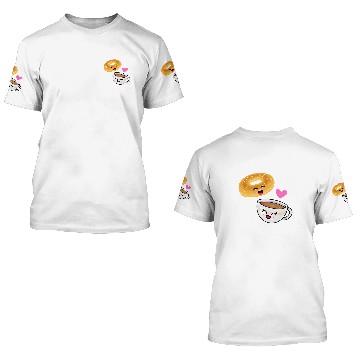 Discover Coffee Fun Bagels Coffee bagel Baseball Tees 3D T Shirts