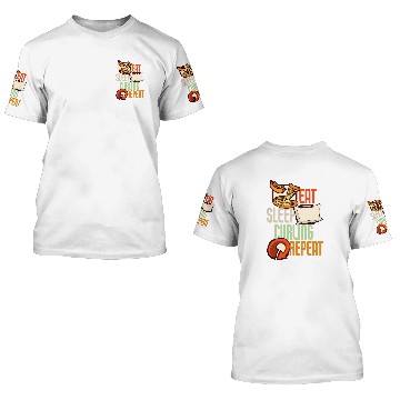 Discover Eat Sleep Curling Repeat Curling 1 Baseball Tees 3D T Shirts