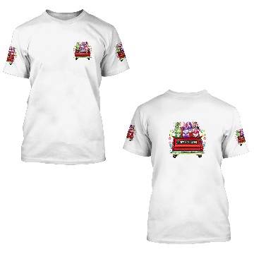 Discover Cute Gnomes with Bunny Ears Egg Hunting Truck Happy Easter 3D T Shirts