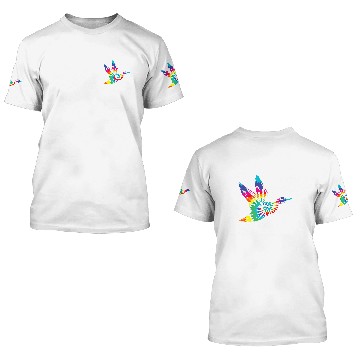 Discover Duck Pet Hippie Daze Tie Dye Mallard Duck Baseball Tees 3D T Shirts