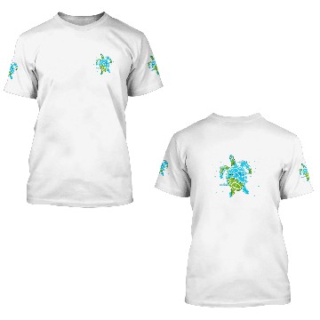 Discover Turtle Pet Earth Day Save Earth Sea Turtle Save the Planet 3D T Shirts