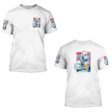 Discover Beer Fun USA president Ben Franklin having a beer Fun Baseball Tees 3D T Shirts