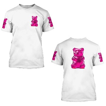 Discover Bear Pet Pink Gummy Bear Baseball Tees 3D T Shirts