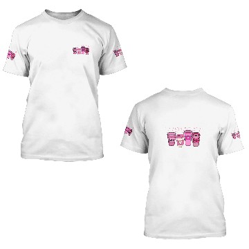 Discover Coffee Fun Pink Hearts Galentines day Valentines day 3D T Shirts