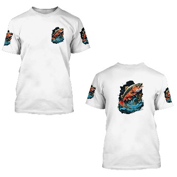 Discover Fisherman Fly Fishing Arctic Char Brook Trout Fish 1 Baseball Tees 3D T Shirts