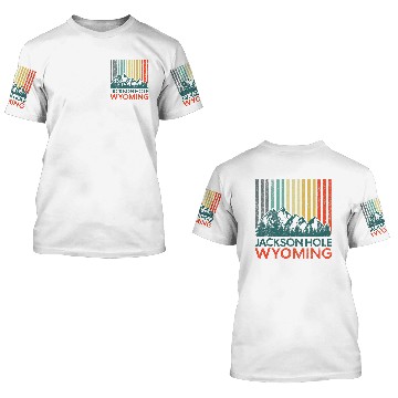 Discover Jackson Hole Wyoming Nature Hiking Outdoors Retro 3D T Shirts