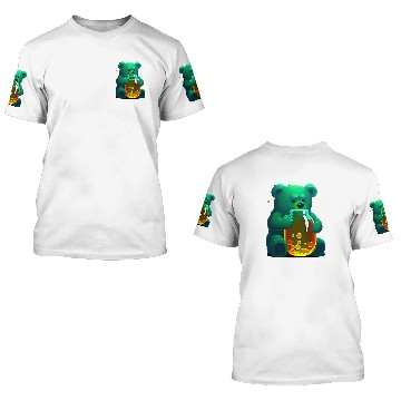 Discover Bear Pet Cute Green Gummy Bear 3D T Shirts