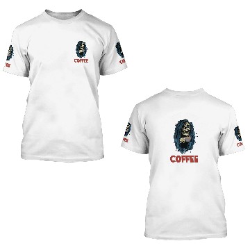 Discover Coffee Fun But First Coffee Grim Reaper Baseball Tees 3D T Shirts