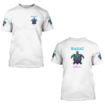 Discover Turtle Pet Kauai Hawaii Tribal Beach Sea Turtle Baseball Tees 3D T Shirts