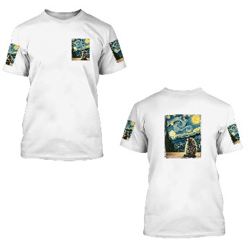 Discover Hedgehog Pet Artistic Hedgehog Van Gogh Style Starry Night Hedgehog Baseball Tees 3D T Shirts
