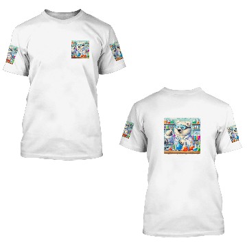 Discover Bear Pet Ice Bear Scientist Mixes Chemicals In Lab Laboratory 3D T Shirts