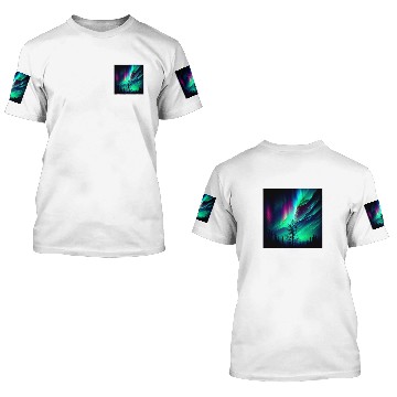 Discover Northern Lights Aurora Borealis 2 3D T Shirts