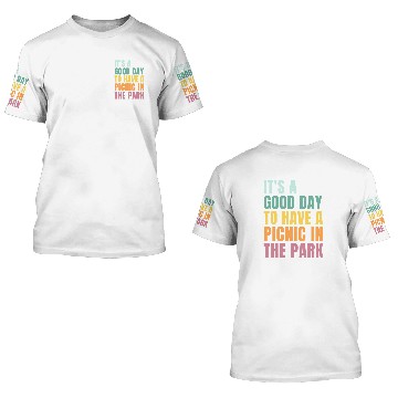 Discover Its a Good Day Picnic Time Trip Summer Vacation Matching Baseball Tees 3D T Shirts