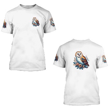 Discover Owl Pet Barn Owl 3 3D T Shirts